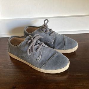 Toms grey blue suede sneakers, Womens 8